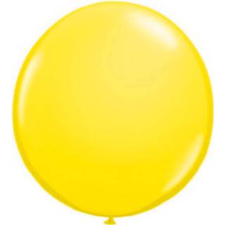 👉 Kunststof active gele geel Qualatex ballon 90 cm