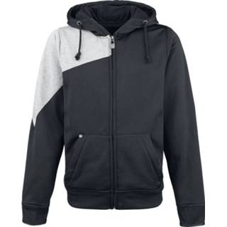 👉 Vest zwart grijs mannen m Black Premium by EMP - Schwarz/graue Kapuzenjacke mit Gesichtsmaske met capuchon 4060587889197