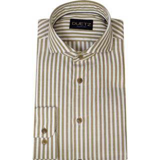 👉 Casual overhemd XXL l s active XL m groen Duetz 1857 cutaway streep 8719902077912 8719902077936