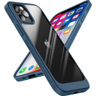 👉 Blauw transparant ShieldCase iPhone 13 Pro Max hoesje TPU met rand (blauw/transparant) 8720626927018