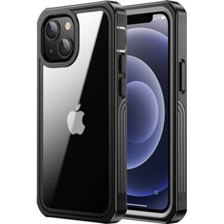 👉 Transparant zwart ShieldCase Drielaags hoesje iPhone 13 (transparant-zwart) 8720626915848