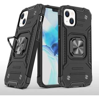 👉 Hardcase zwart ShieldCase iPhone 13 TPU met ring (zwart) 8720626915510