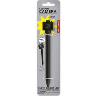 👉 Balpen ABS m zwart junior kinderen batterij geen personage sluiting Kikkerland camera led 15,2 x 4,5 3,8 cm 612615052475