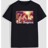 👉 Shirt polyester zwart mannen T-shirt met gebaarprint