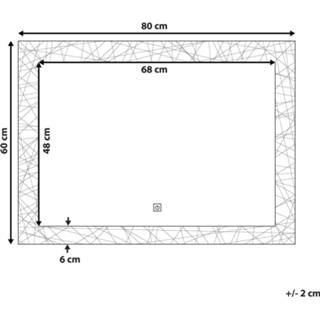 👉 Wandspiegel transparant LED-verlichting 60 x 80 cm NEXON 4251682268394