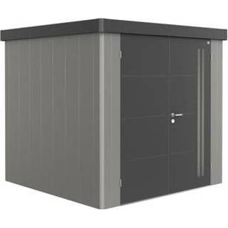 👉 Tuinhuisje grijs male Biohort tuinhuis Neo V2.3 GR2 B + 2 deuren kwartsgrijs/donkergrijs 236x236cm 9003414870673