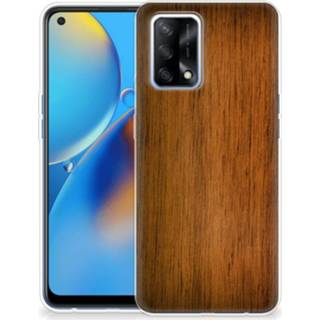 👉 Bumper hoesje hout PPO A74 4G Donker 8720632138019
