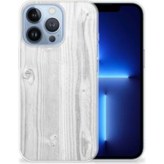 👉 Bumper hoesje wit Apple iPhone 13 Pro White Wood 8720632480149