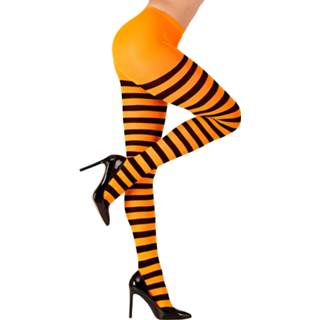 👉 Panty's active vrouwen zwart oranje gestreept voor dames 8003558012671 8003558012749