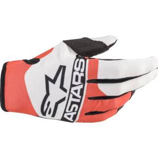 👉 Glove wit rood blauw s active Alpinestars Radar Gloves Off White Red Fluo Blue 8059175898914