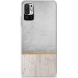 👉 Bumper hoesje Xiaomi Redmi Note 10 5G Wood Concrete 8720632065698