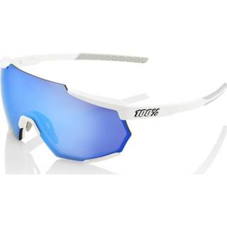 👉 Lens wit active 100% Racetrap Matte White - Hiper Bleu Multilayer Mirror 841269153065