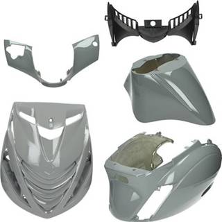 Kappenset grijs glans active model Piaggio Zip Sp (Nardo grey glans) EVO-1 dicht 2000 5-delig 8718336079295