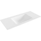 👉 Wastafel solid surface talc Mondiaz CLOUD inbouw 100cm Positie wasbak midden XM35132Talc 6011446439426