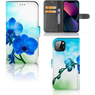 👉 Orchidee blauw Apple iPhone 13 Hoesje - Cadeau voor je Moeder 8720632580726