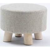 👉 Kruk grijs houten active Mode Creatieve Kleine Woonkamer Thuis Massief Stoel (Grijs)