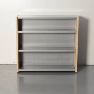 👉 Open kast aluminium Officenow kast, aluminium, 98.50 x 105 cm, incl. 2 legborden