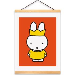 👉 Poster rood papier kinderen rechthoek hangend A3 Nijntje koningin inclusief posterhanger 8717259100321