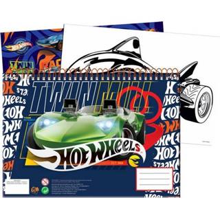 👉 Notitie boek karton antraciet Hot Wheels notitieboek Twin Mill 33 cm 5204549139527