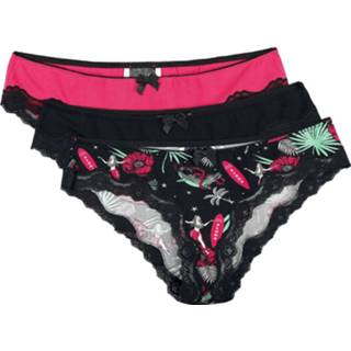 👉 Panty's vrouwen s meerkleurig Pussy Deluxe - 3er Aloha Panty Set Pantyset 4044583833958