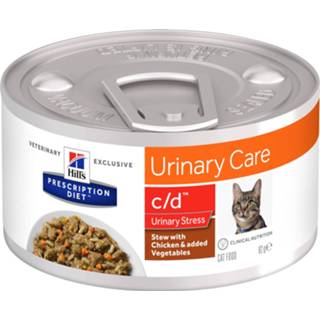 Kattenvoer blik Hill's Prescription Diet C/D Urinary Stress Care Stoofpotje - Kip Groente 82 g