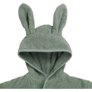 👉 Badjas ash green groen donkergroen katoen Jollein 1-2 jaar 8717329364905