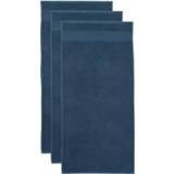 👉 Handdoek blauw katoen modern Beddinghouse Sheer 50 x 100 cm - Donkerblauw Set van 3 8719931517168