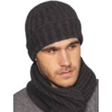 👉 Beanie active Possum Merino Rib - Muts Charcoal 9400058342649