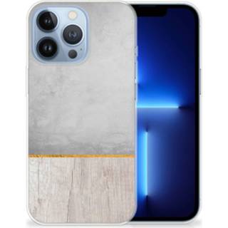👉 Bumper hoesje Apple iPhone 13 Pro Wood Concrete 8720632774569