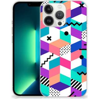 👉 Houten blok IPhone 13 Pro Max TPU Hoesje Blokken Kleurrijk 8720632346490