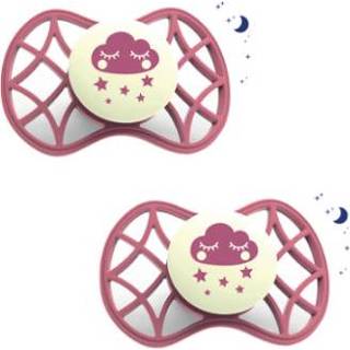 👉 Speen meisjes Nuvita Soother symmetrische Air. 55 Cool! Glow met Stericover 0m+, Design s price d apple , 2 stuks