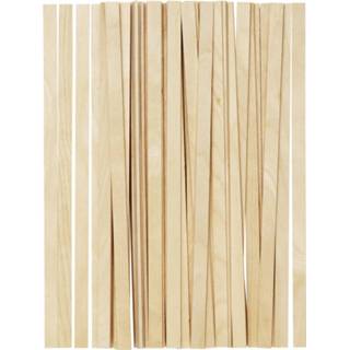 👉 Stokje houten stuks active stokjes plat 25 cm - 50 7320181093534