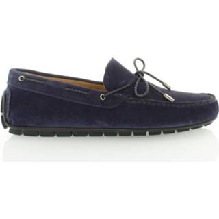 👉 Instappers blauw rubber herenschoenen male Giorgio HE501 donker instapper suède