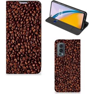 👉 Koffieboon OnePlus Nord 2 5G Flip Style Cover Koffiebonen 8720632168450