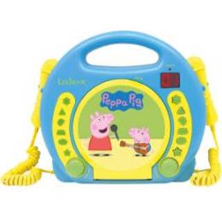 👉 Microfoon jongens blauw LEXIBOOK Peppa Pig CD-speler met twee microfoons 3380743057927