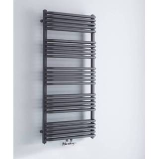 👉 Handdoek radiator antraciet Handdoekradiator Met Middenaansluiting Gebogen 126,9cm x 60cm 1387Watt | Arch 5051752590252