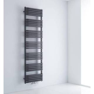 👉 Handdoek radiator antraciet Handdoekradiator Met Middenaansluiting Gebogen 180cm x 50cm 1743 Watt | Arch 5051752590283