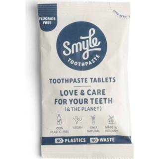 👉 Tandpasta active Smyle Tablet Zonder Fluoride Navulling 65 tabletten 8719326786551