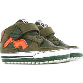 👉 21 19 20 male 22 baby's groene oranje Shoesme babysneaker met striping (BP21W059-B). Maat 8720353263298 8720353263304 8720353263311