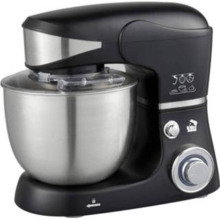 👉 Keukenmachine zwart active Royalty Line - 5,5 liter 1600 watt 3 snelheden en pulsstand 6011606852805