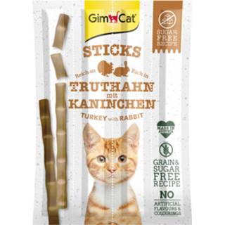Kalkoen active 24x GimCat Sticks - Konijn 4 stuks 4002064927992