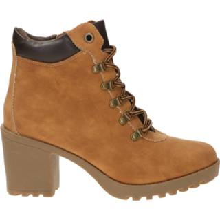 👉 Veterboots leer damesschoenen vrouwen geel Sprox Veterboot 5400950104790