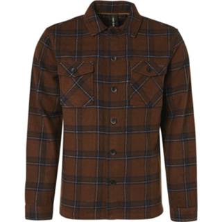 👉 Overshirt XL male bruin No Excess button closure check with camel 8720151279163