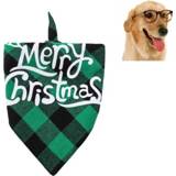 👉 Handdoek groen active 2 STKS Kerst Pet Speeksel Huisdier Driehoek Sjaal (Groen Gewei)