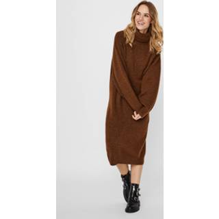 👉 Gebreide jurk gerecycled materiaal l vrouwen bruin 'Villa' 5715107116442