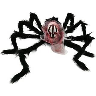 👉 20 X 16 Inch Halloween Giant Spider Scary Creepy Skull Skeleton Head Realistic Hairy Props for Party Patio Lawn Garden Bar Haunted House Decoration