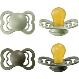 👉 Jongens kleurrijk donkergroen BIBS Soother Supreme Sage / Hunter Green Latex 6-36 maanden, 2 stuks. 5713795199389