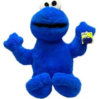 👉 Pluche blauw meisjes Sesamstraat - Cookie 60 cm 8718092041109