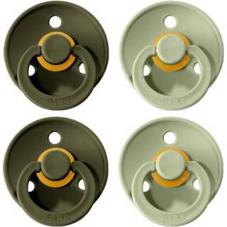 👉 Kleurrijk jongens donkergroen BIBS dummies Colour Sage / Hunter Green 6-18 maanden, 4 st.