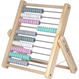 👉 Hout kleurrijk jongens kinderen roze KINDSGUT Abacus rekenliniaal, lichtroze 4260639722483